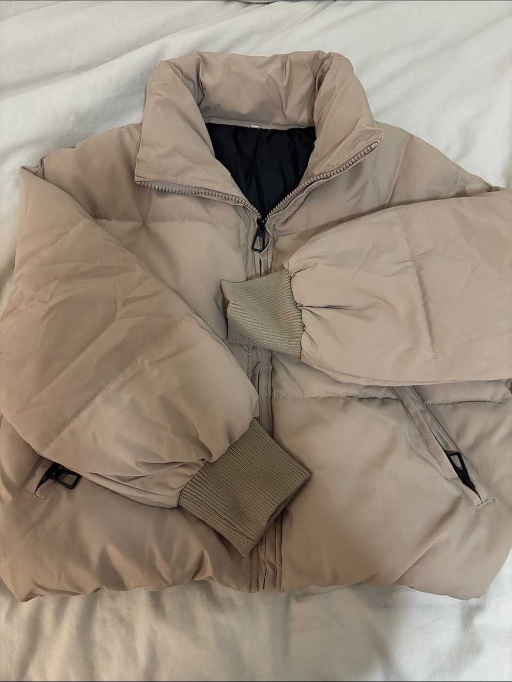 Beige puffer jacket